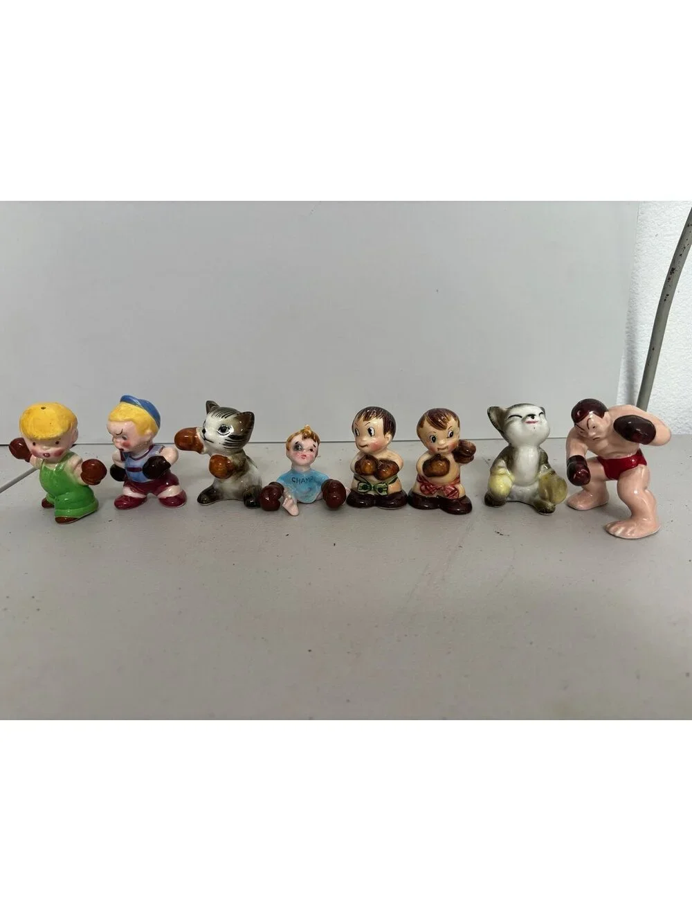 Vintage boxing fighters salt and pepper shakers - made in Japan